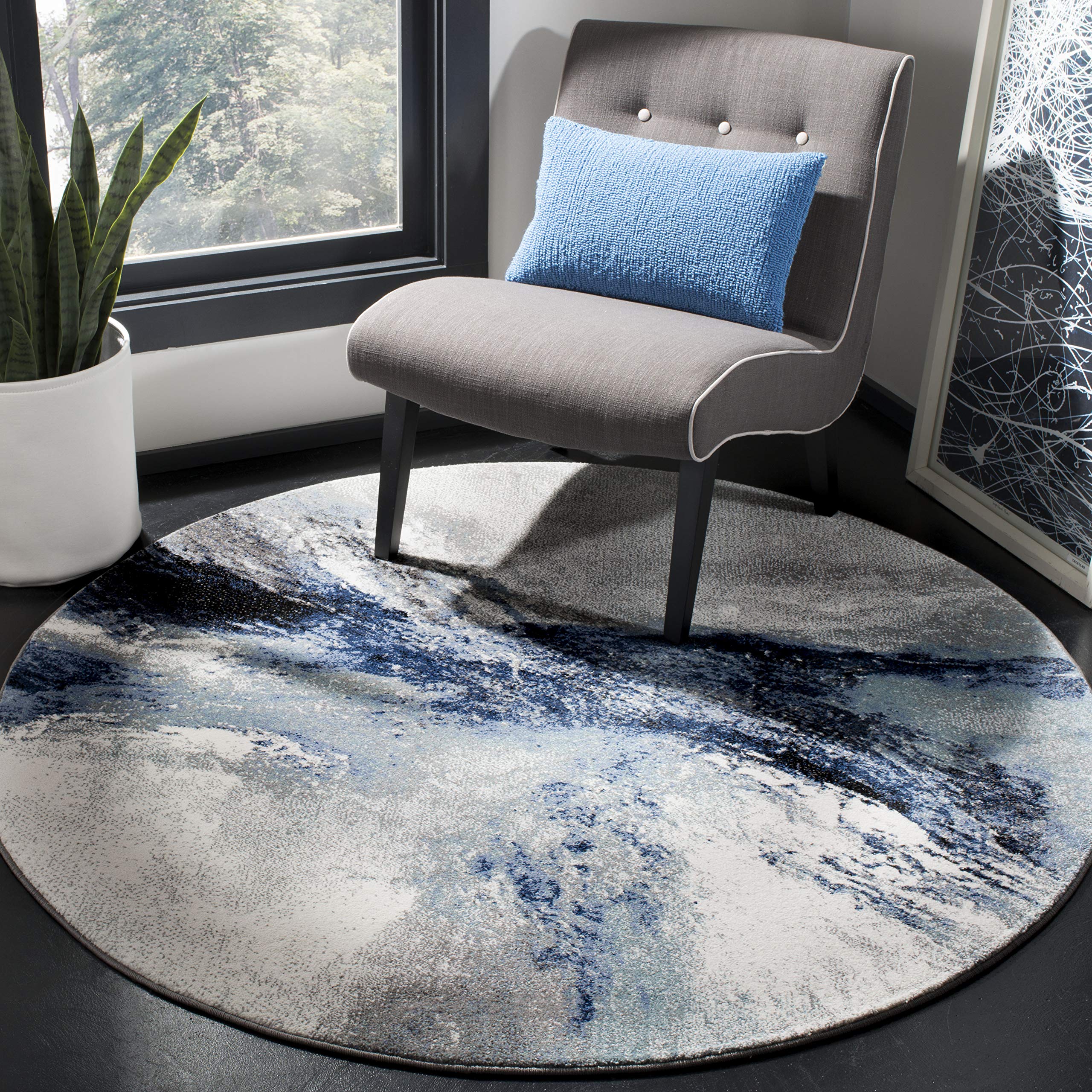 SAFAVIEH Teppich 'Galaxy', Kurzer Flor, Lila & Multicolor - 69 X 244 Cm, Für Wohnzimmer, Schlafzimmer & Mehr