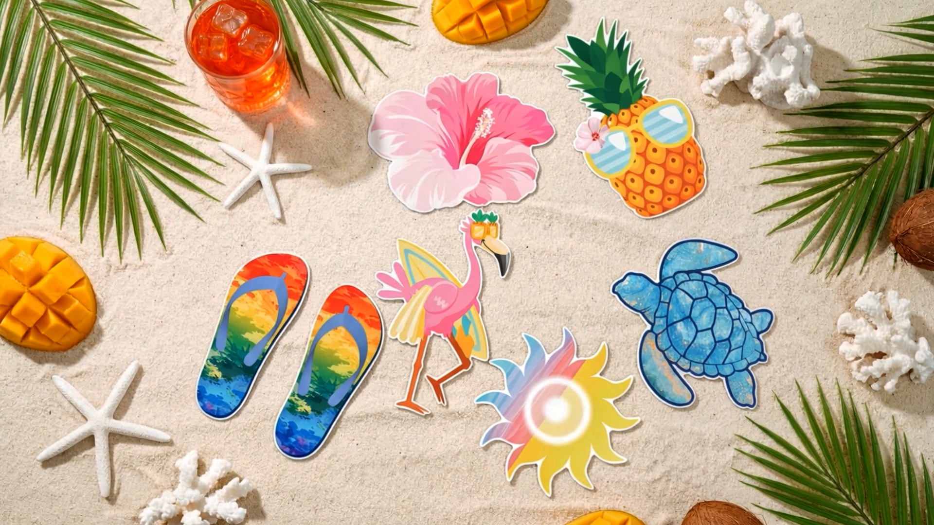 Magnéticos decorativos para puerta crucero verano 6 piezas miniatura 7