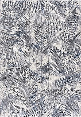 Miniatura 3 de Abani Alfombra de área 8 x 10 pulgadas colección Mist diseño de hojas de palma pelo medio hecha en Turquía resistente a manchas y cobertizos sala de