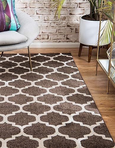 Vista 14 de Unique Loom Trellis Collection - Alfombra estilo marroquí de enrejado gris oscuro (8' 0 pies x 11' 0 pies)