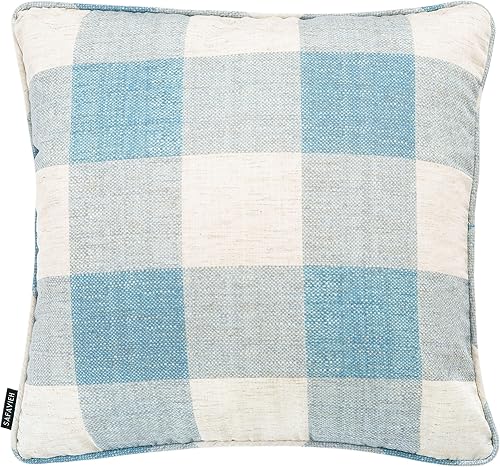 SAFAVIEH Home Collection PLS7184A-1220 - Sofá rectangular de cuadros a cuadros de 12 x 20 pulgadas, para sala de estar, dormitorio, almohada