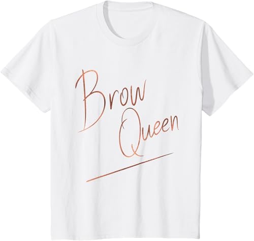 Miniatura 21 de Brow Queen Ombre - Camiseta de escritura a mano, regalo para artista de maquillaje, Negro, S Negro,Azul Marino,Blanco,Plateado,Marrón,Limón,Jaspeado