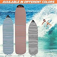 Vista 7 de SUN CUBE Funda para calcetín para tabla de surf, bolsa protectora para tabla de surf, ligera, elástica, para longboard, híbrido, tabla corta