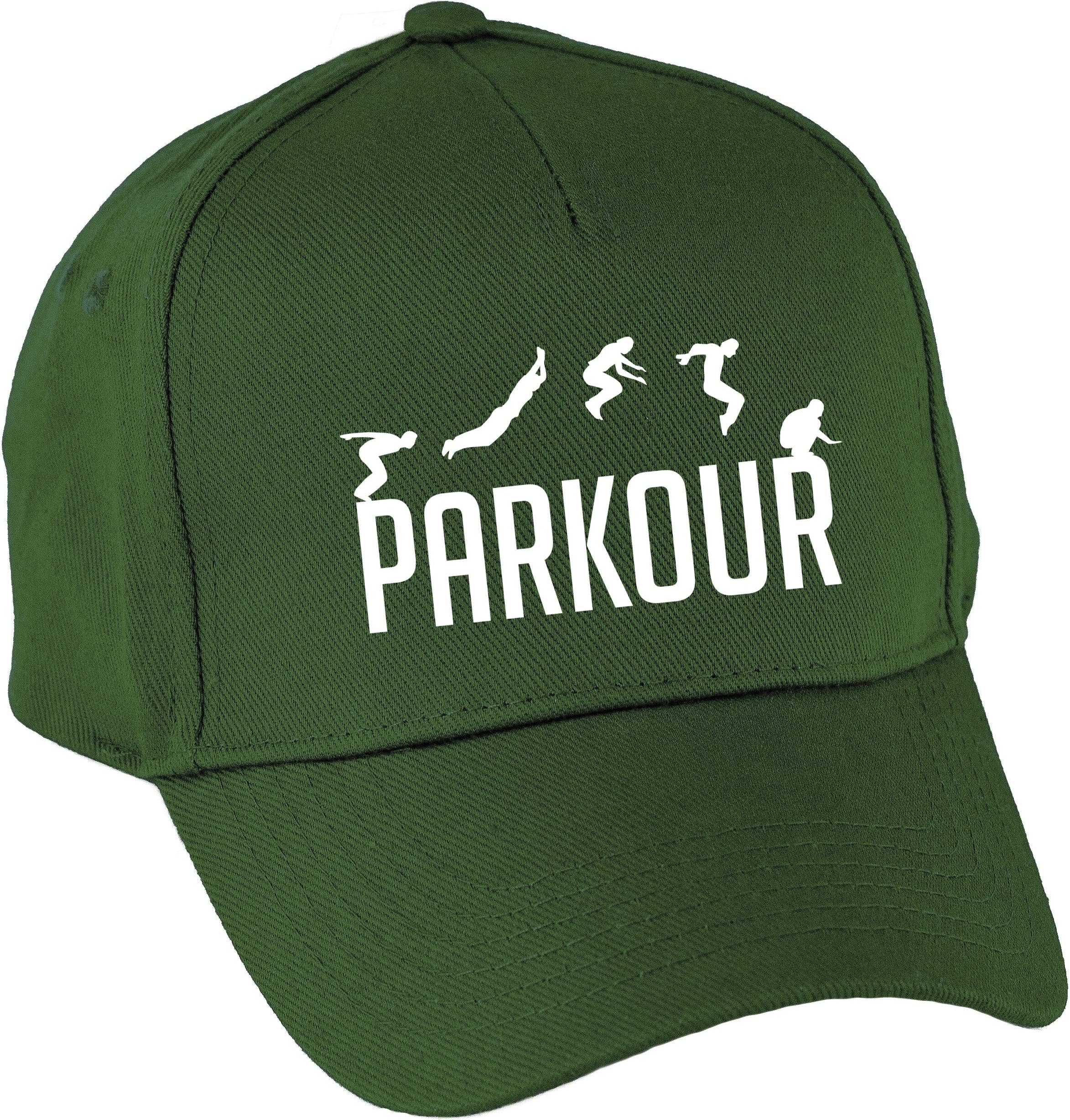 HippowarehouseParkour Baseball Cap hat Premium Printed 5 Panel OneSize Adults Bottle Green