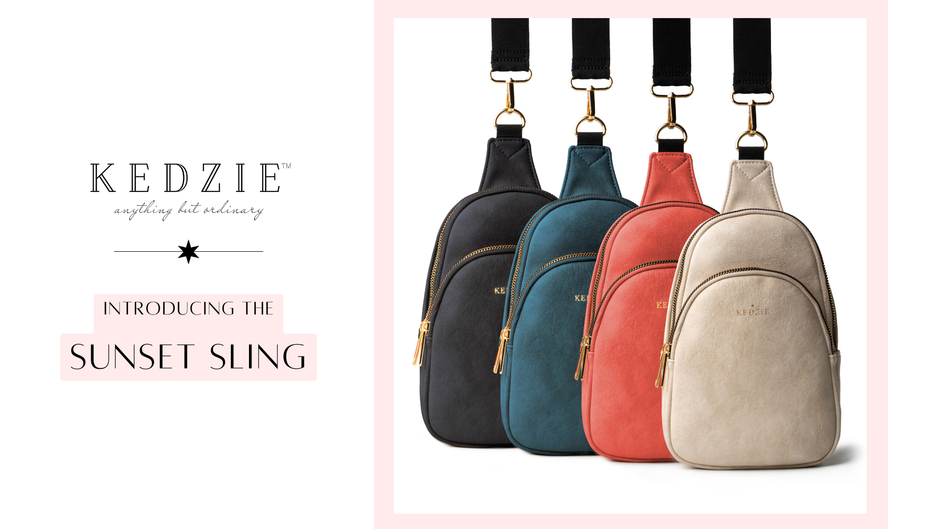 Amazon.com: KEDZIE Sunset Sling Bag in Soft Vegan Leather