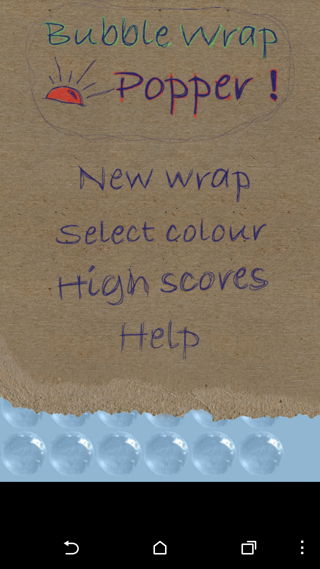 Bubble Wrap Popper App on the Amazon Appstore