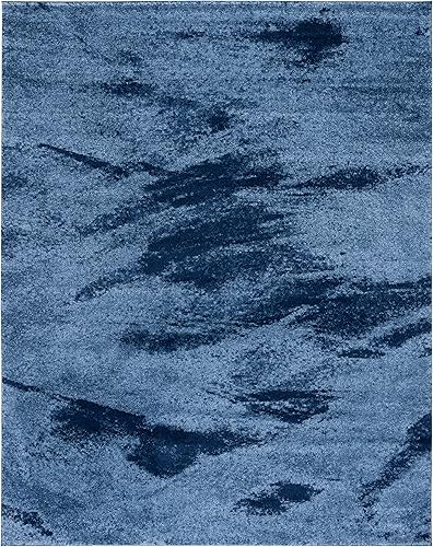 Miniatura 2 de SAFAVIEH Colección Retro Alfombra Extra Grande - 11' x 15', Celeste Claro & Azul, Diseño Moderno Abstracto, Sin Desprendimientos y Fácil Cuidado,