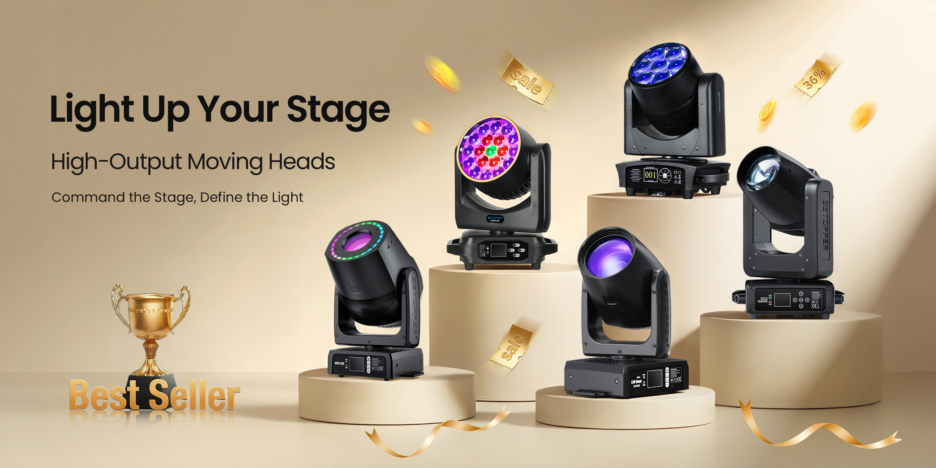 Amazon.com: BETOPPER LM0740 Moving Head Light 7x40W RGBW Beam/Wash