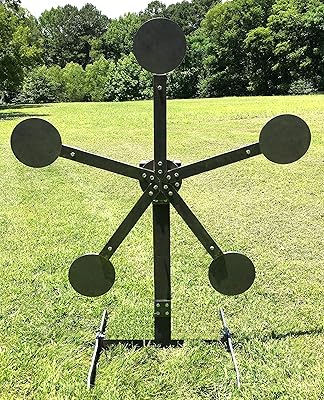 Magnum Target AR500 Portable Texas Star â€œNo Weldâ€ Metal Reactive Steel Shooting Target - 8in Paddles