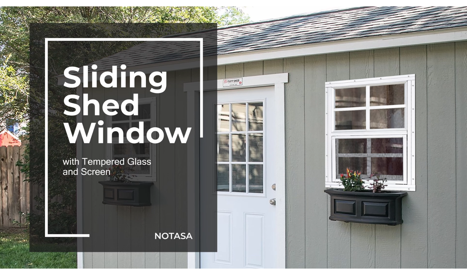 NOTASA Shed Windows 2 Pack, Chicken Coop Windows 18
