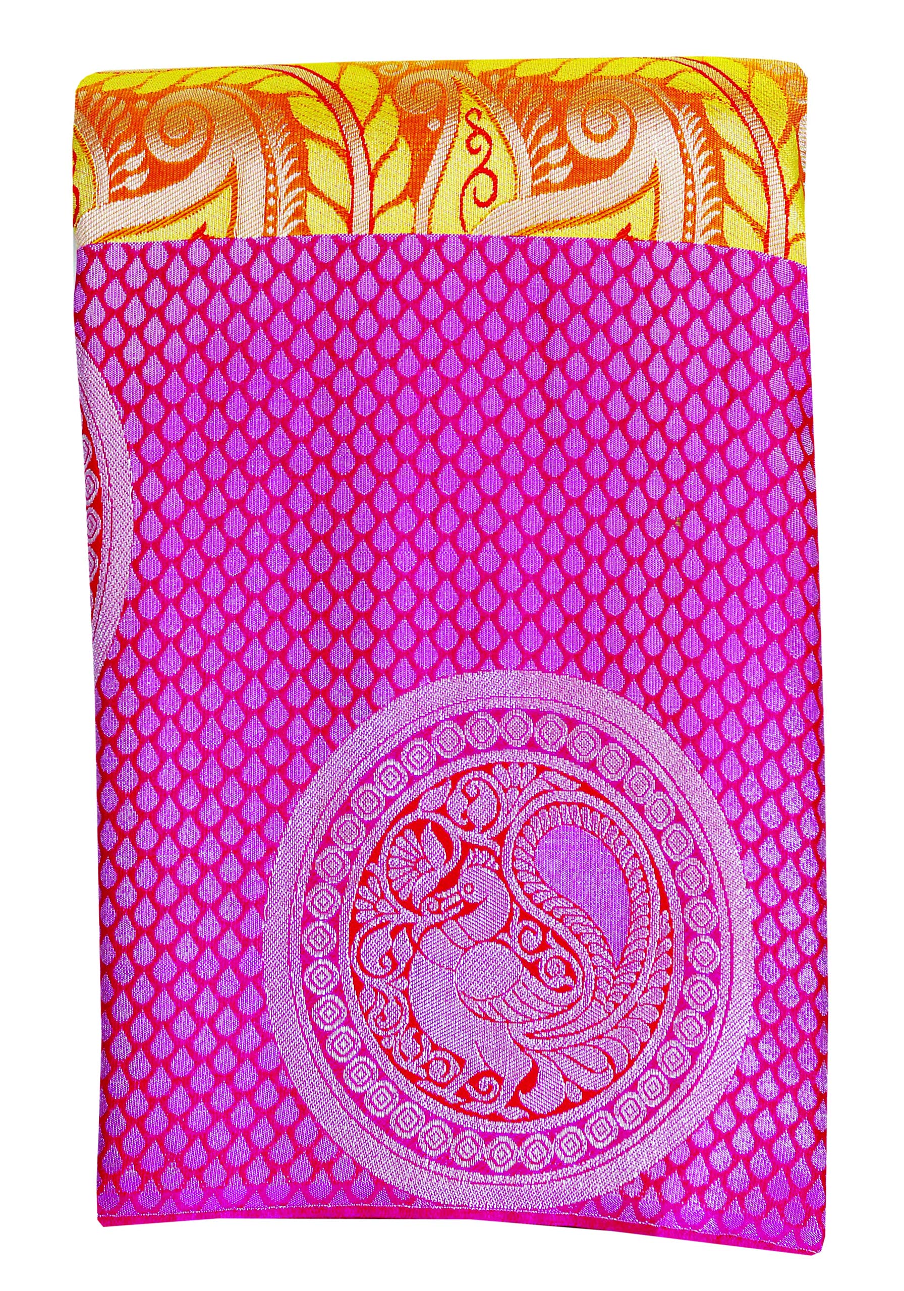 SARAVANABAVA SILKS Women's Kanchipuram Art Silks Or Bridel Silver jari Pattu Sarees (SRBS001320)