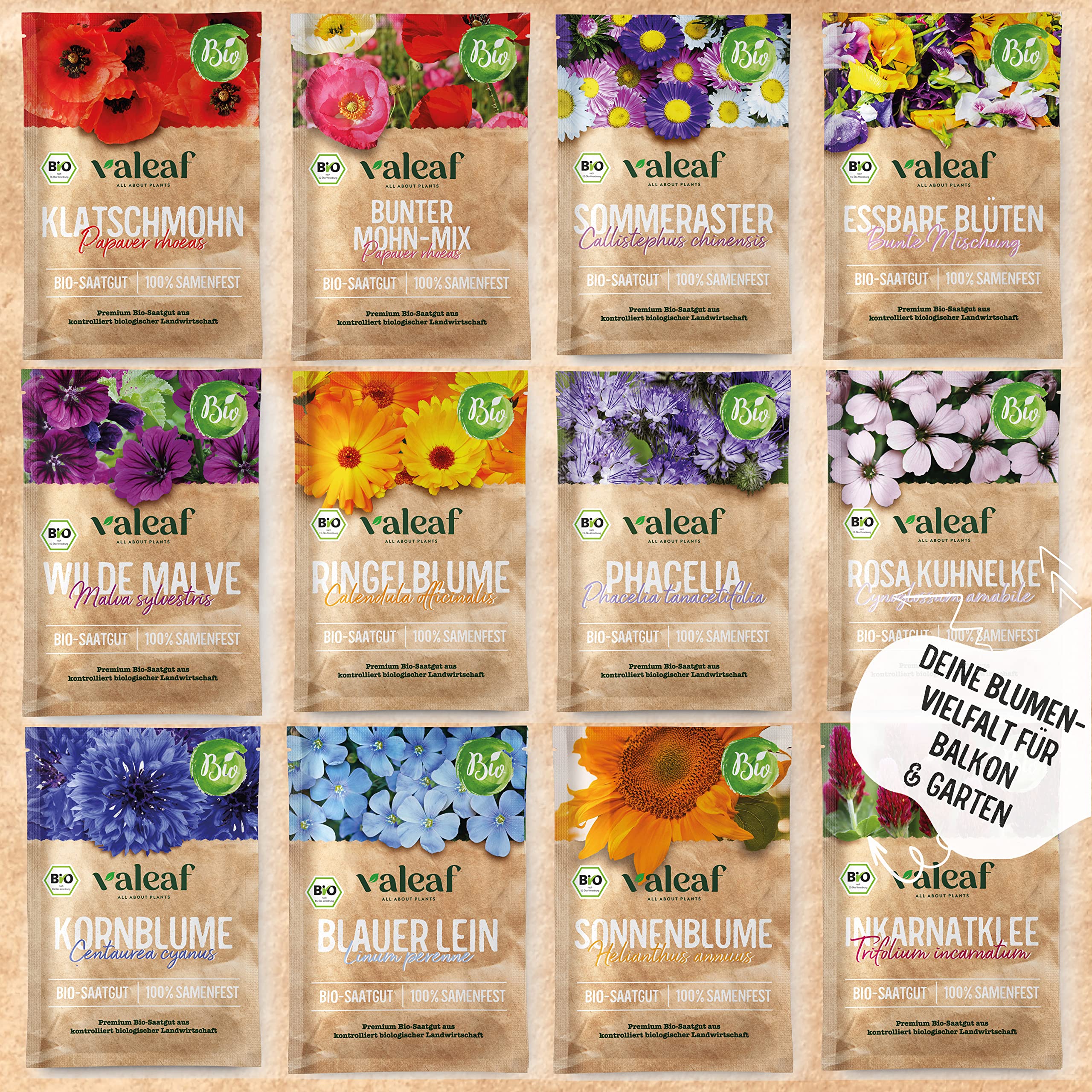 valeaf BIO Blumen Samen Set