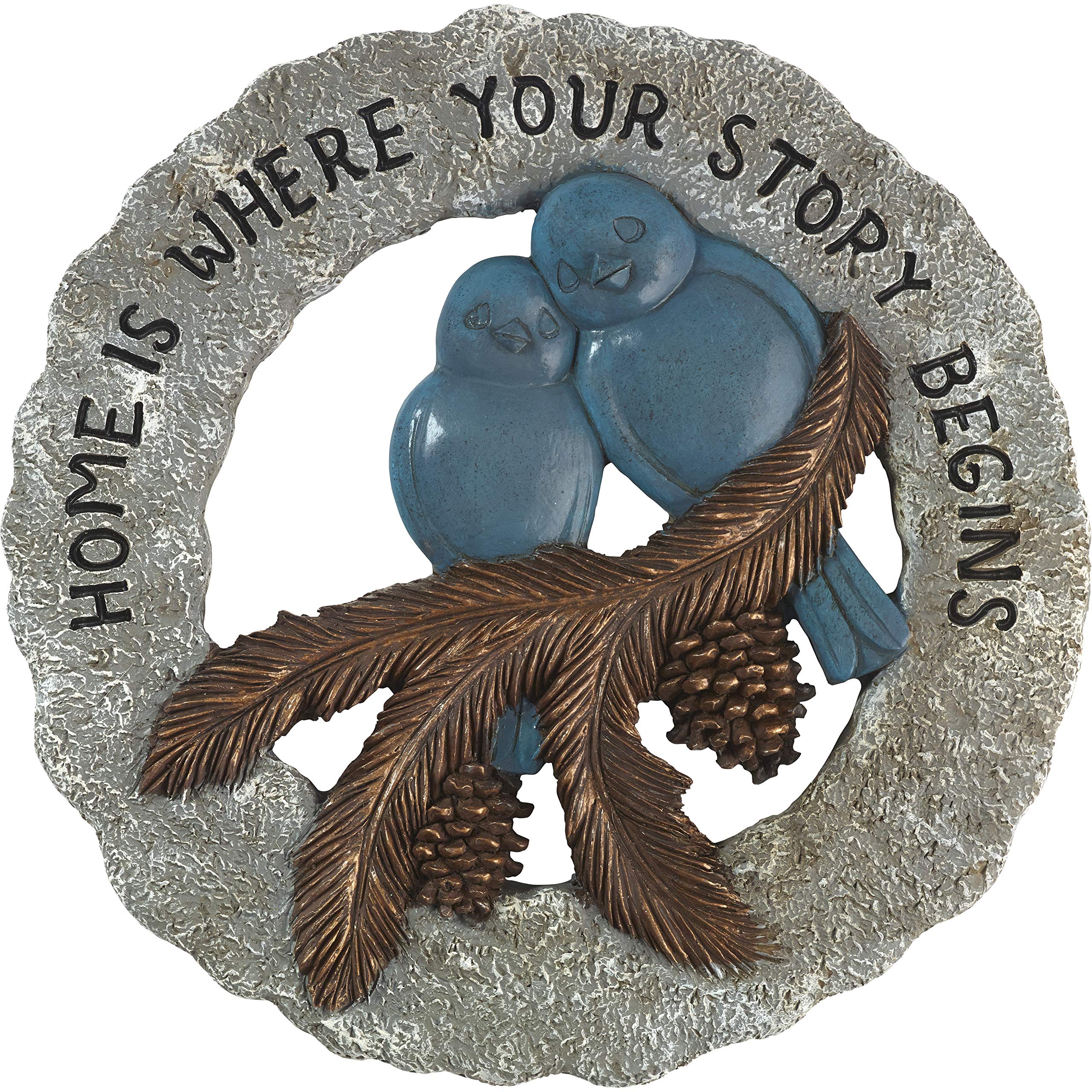 Precious MomentsHome is Where Your Story Begins Garden Stone, RESIN, Multicolor, One Size