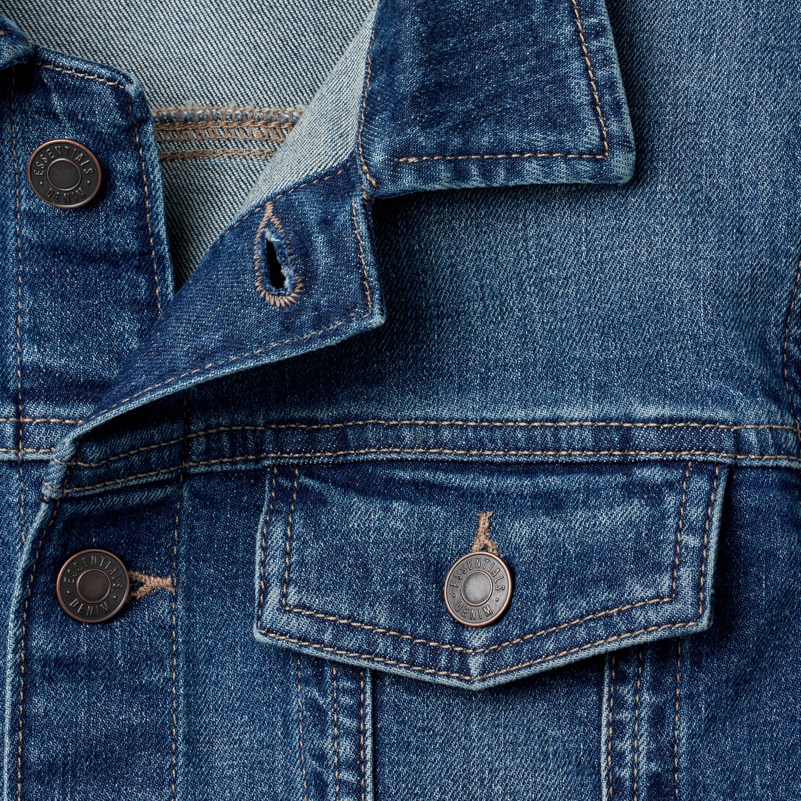 Amazon Essentials Unisex Kids' Medium Stretch Regular-Fit Denim Trucker Jacket for Boys and Girls - 4