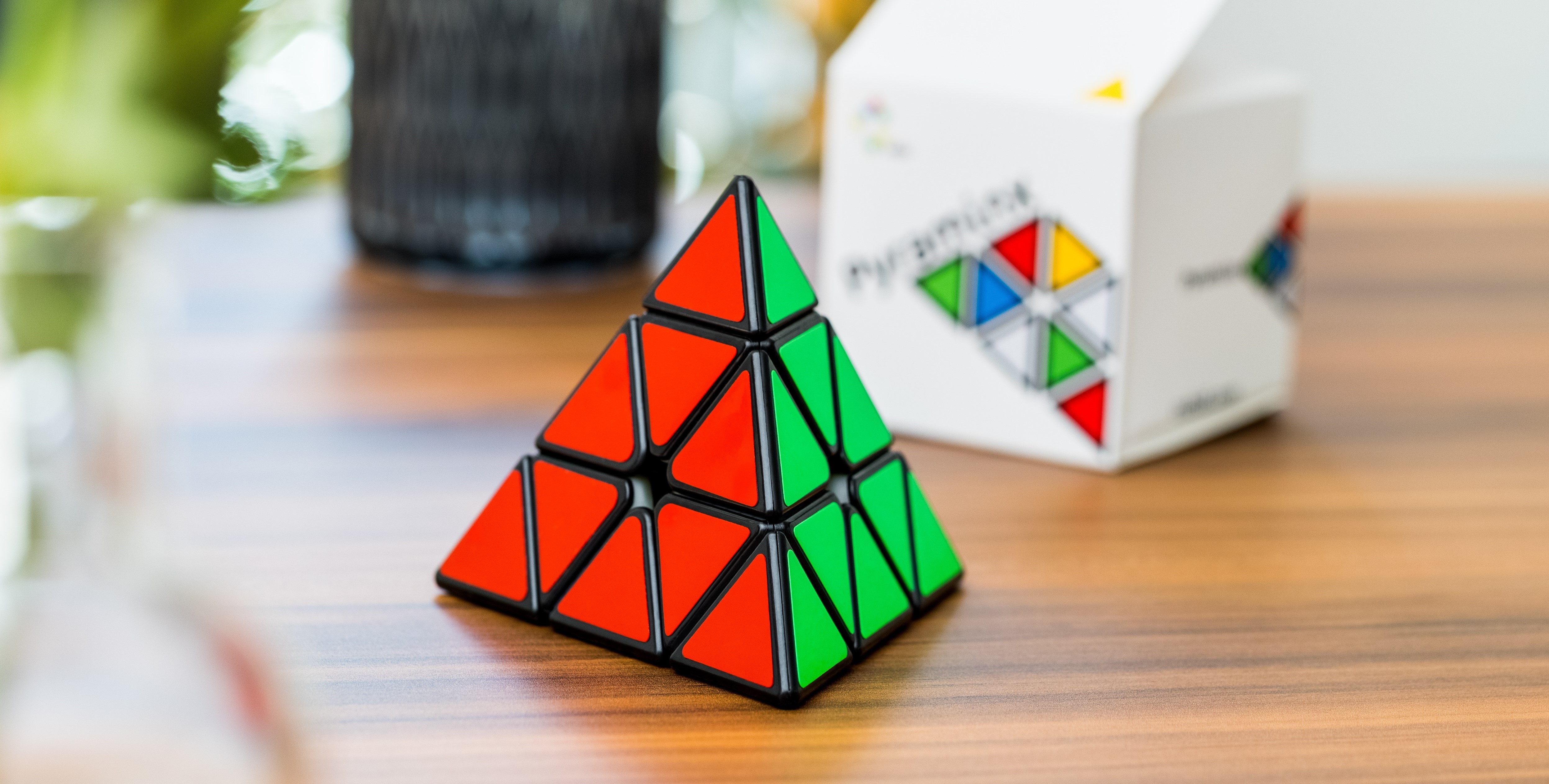 Pyramide - Cube Magique Speed, Puzzle Noir, Autocollants, Cube Magique Éducatif, Apprentissage
