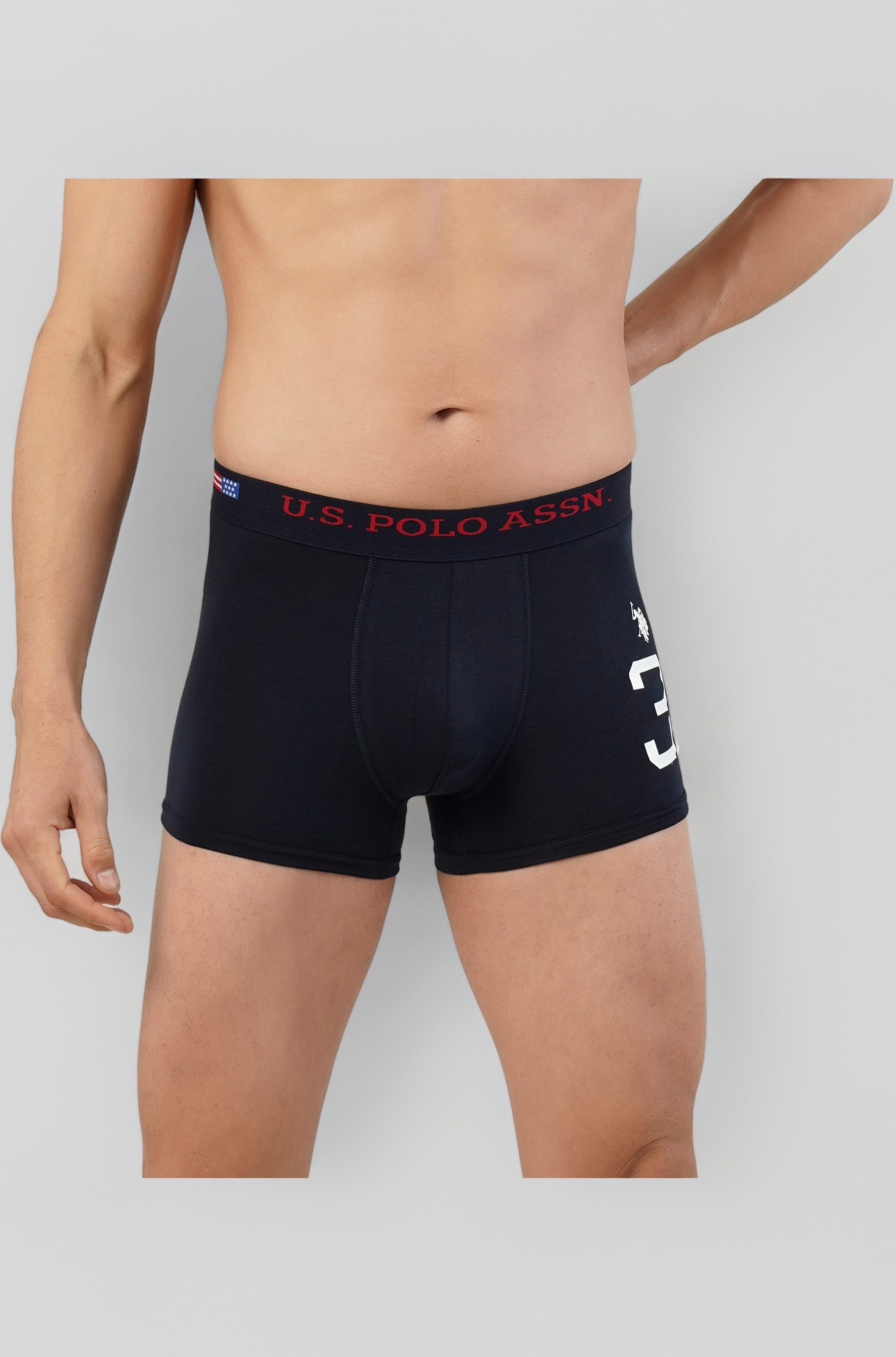 Mens I015 Anti Microbial Branded Stretch Cotton Underwear Trunk -Pack of 1