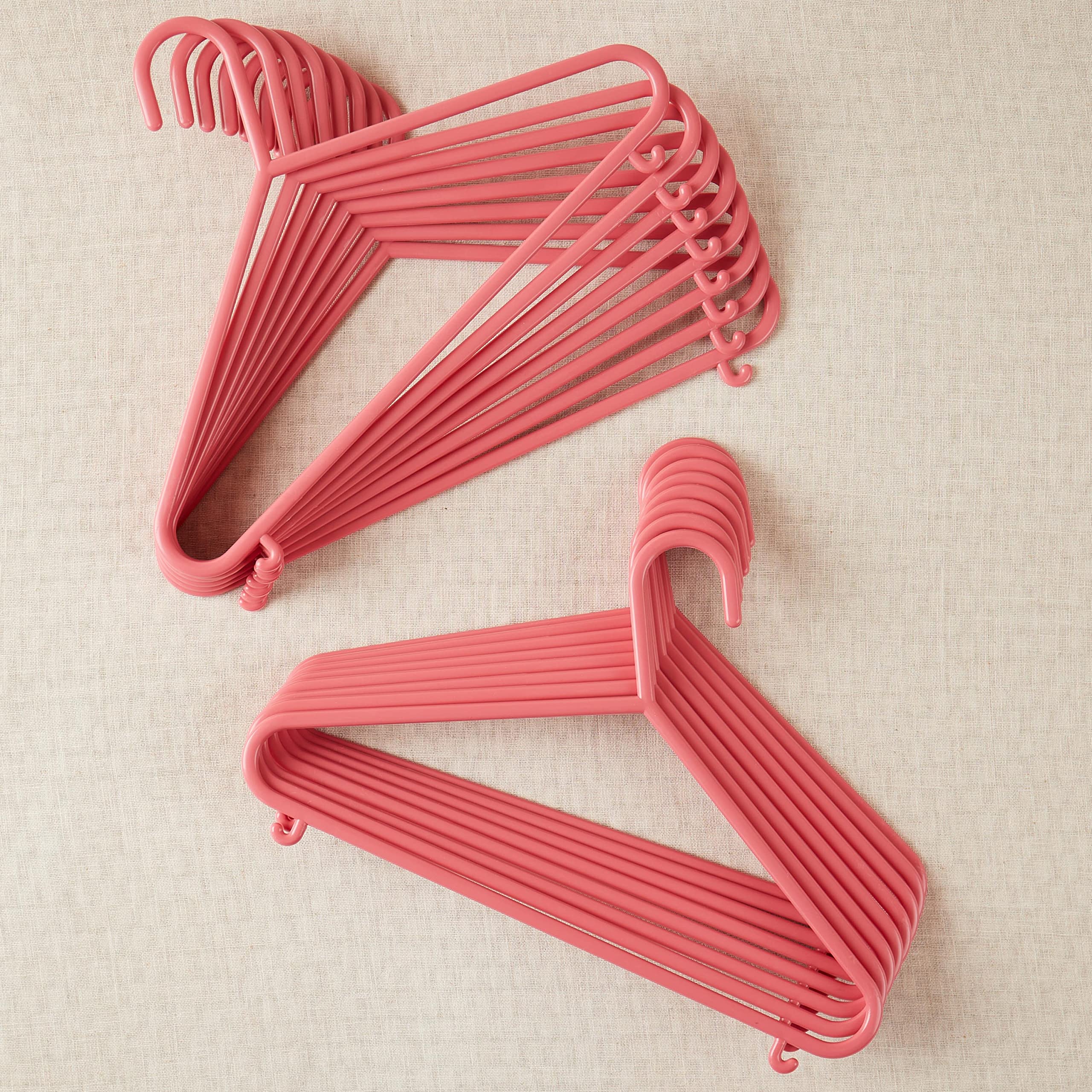 Bieco Appendiabiti Bambini 16 Pezzi Rosa | Lunghezza Circa 30 Cm | Stampelle Bambini
