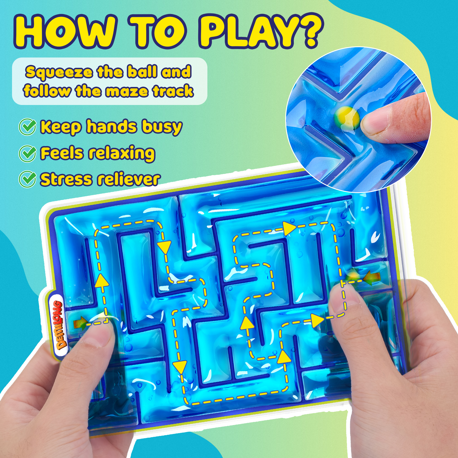 Amazon.com: Sensory Toys Fidget Marble Maze - 2 Pack Gel Filled