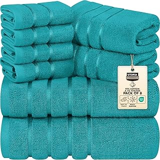 26 Blue Bathroom Ideas That Feel Fresh and Serene 23 Utopia Towels 8 Piece Luxury Towel Set, 2 Bath, 2 Hand, and 4 Wash Cloth...