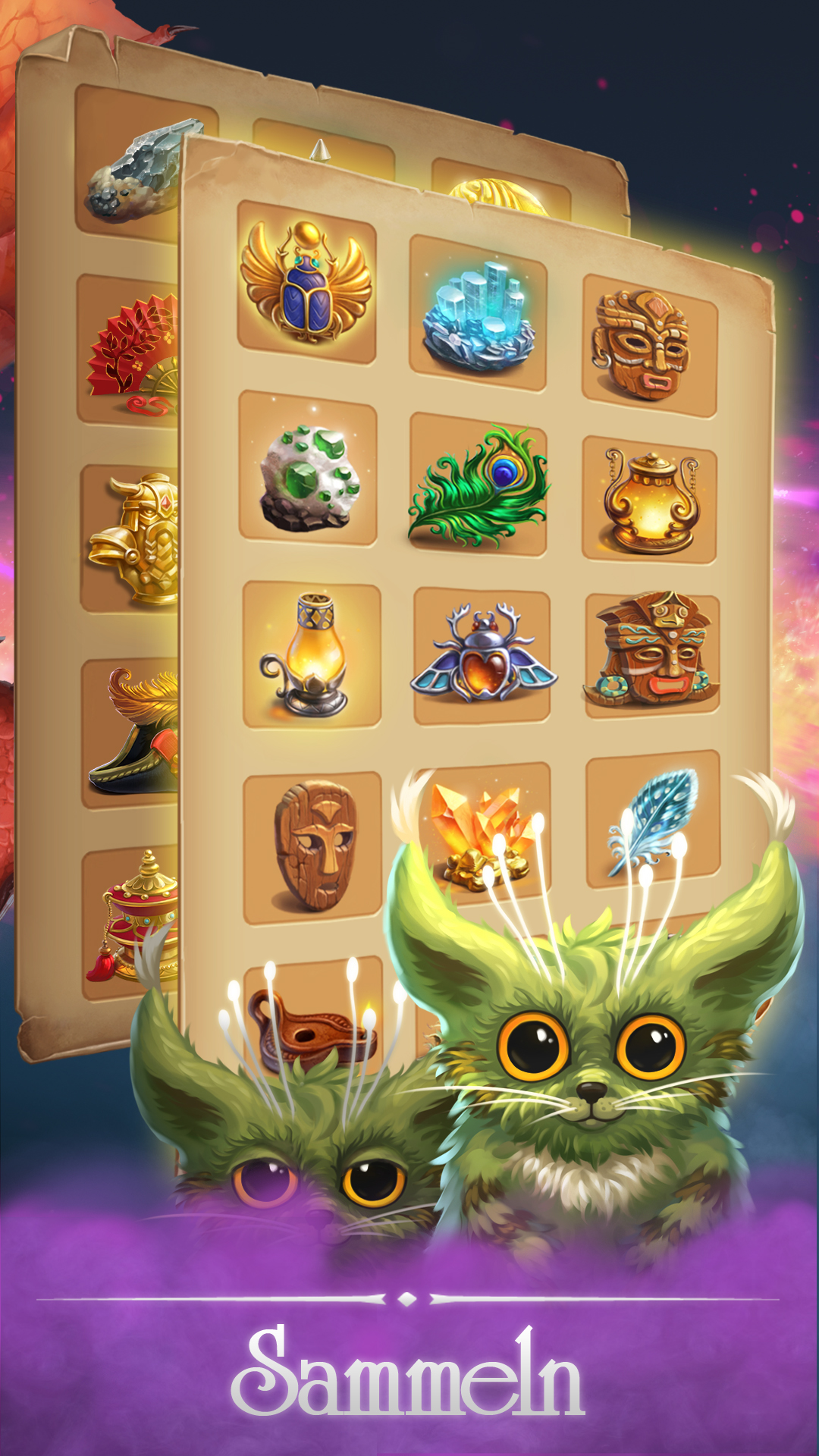 Solitaire Magic Story. Super lustiger Solitär in einer pulsierenden Zauberwelt. Kein Internet nötig! Spiel einfach!