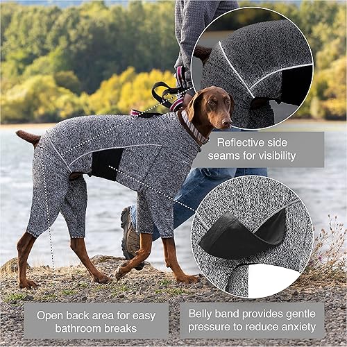 Miniatura 3 de Kurgo Stowe Base Layer - Ropa cómoda para mascotas para clima frío - Ajuste holgado y transpirable - Peto para perros con doble cremallera -