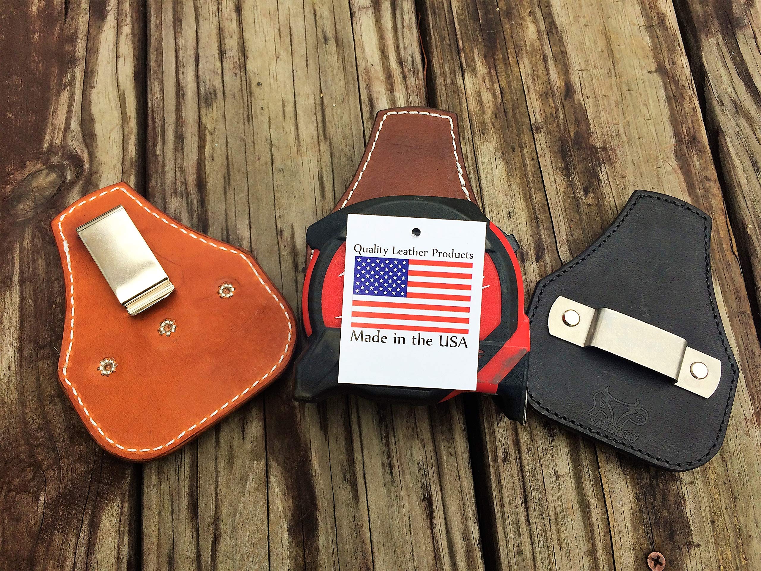 Custom Leathercraft 464 16-30 Support De Ruban à Mesurer Grain