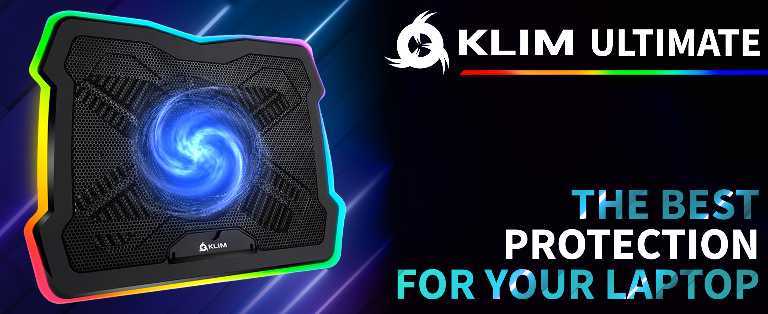 Amazon.com: KLIM Ultimate - RGB Laptop Cooling Pad with LED Rim