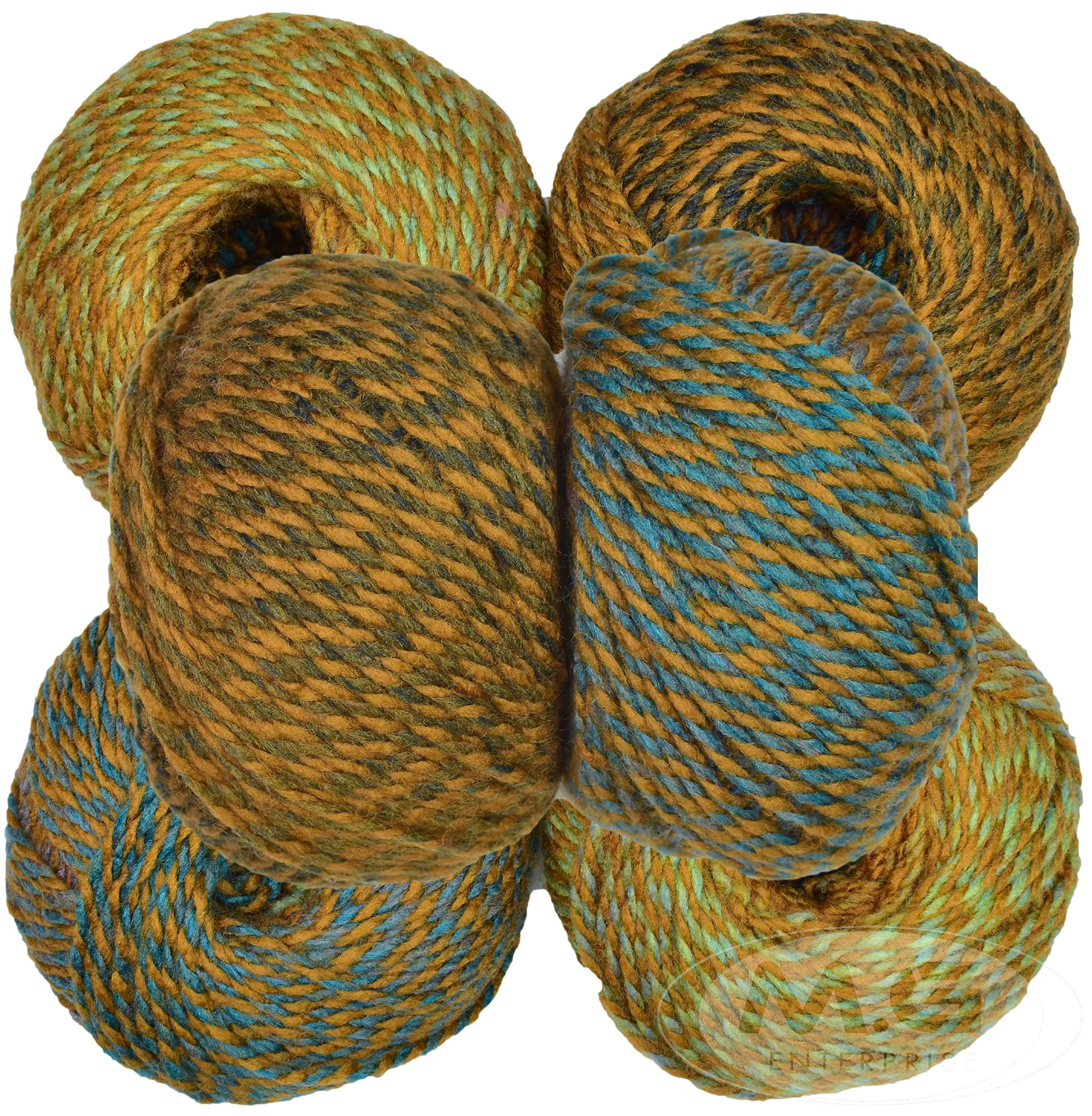 M.G ENTERPRISE Cotton Yarn Mustard (6 pc) Cotton Yarn 4 ply Wool Ball Hand Knitting Wool/Art Craft Soft Fingering Crochet Hook Yarn, Needle Knitting Yarn Thread Dyed