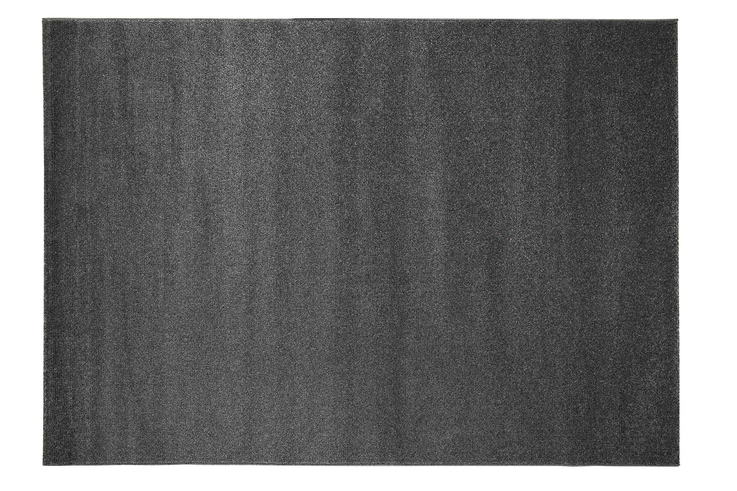 andiamo Webteppich moderner stilvoller Kurzflor Teppich robust und pflegeleicht aus 100% Polypropylen geeignet für Fußbodenheizung und Saugroboter 60 x 110 cm Einfarbig Grau