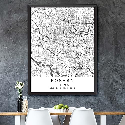 Miniatura 5 de Mapa de Foshan, China, Light 2 (12x16)