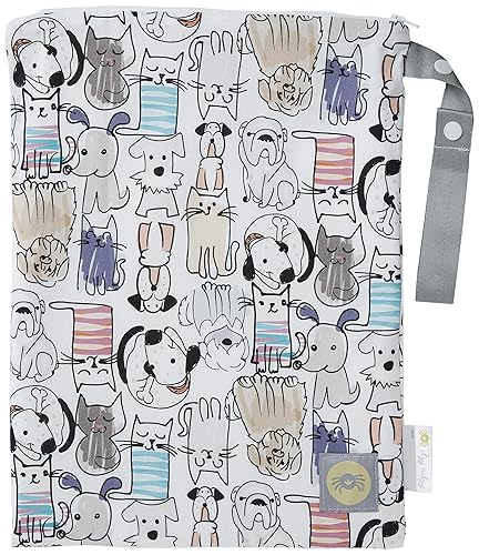 Itzy Ritzy Travel Happens – Bolsa de tamaño grande con mango ajustable Gatos y Perros,Dinosaurio,Llama Localidad