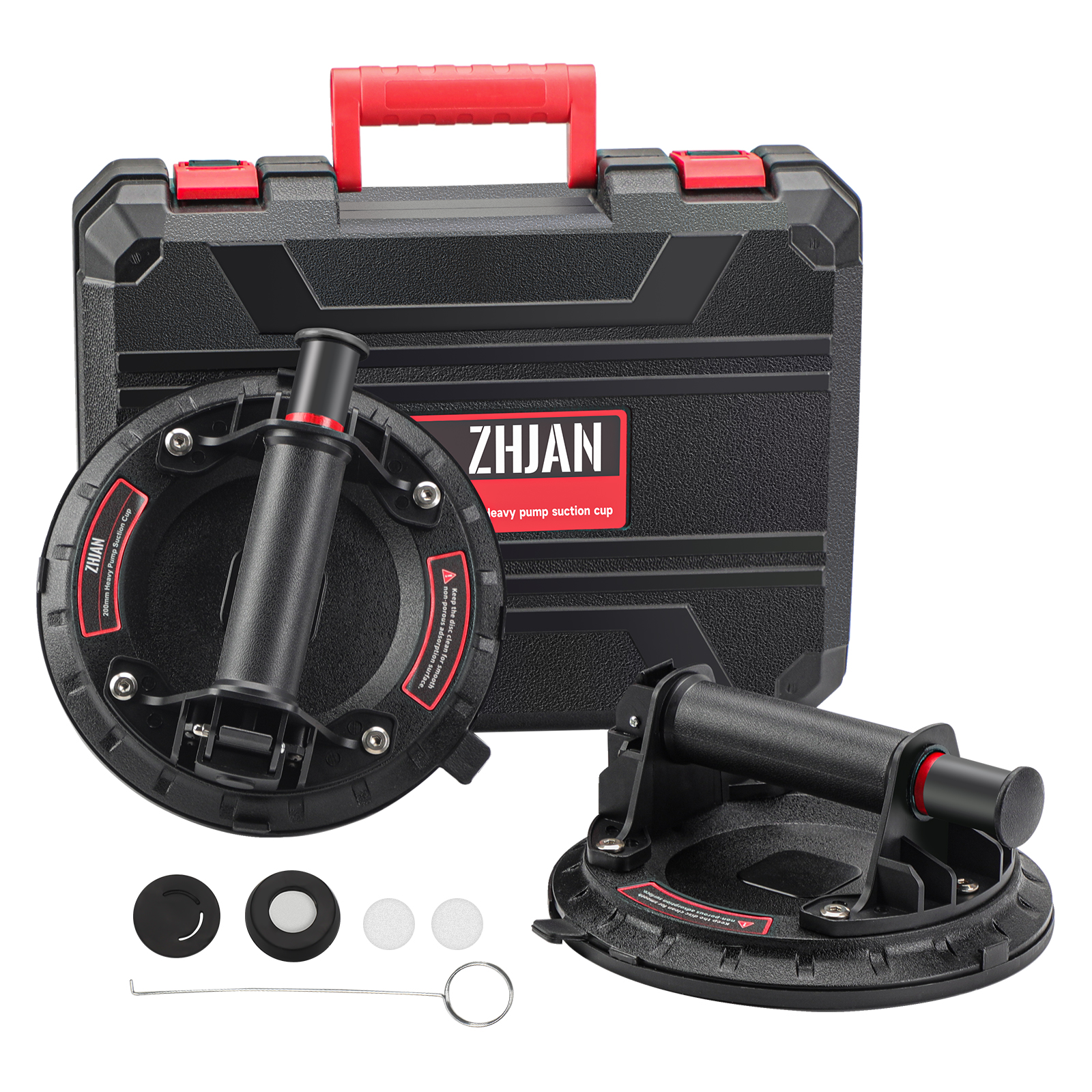 TQPXZO 2er-Set 8 Saugheber Glassauger mit Manometer