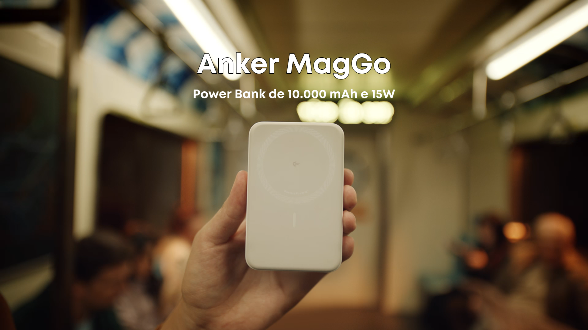 Anker MagGo Power Bank 10.000mAh, Carregador Portátil Qi2 15W, com