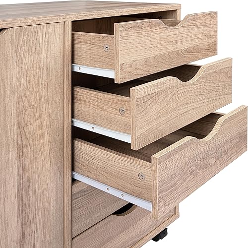 Miniatura 6 de Naomi Home Archivadores de oficina de madera para oficina en casa, archivador de madera, gabinete de archivos móvil, gabinete de almacenamiento