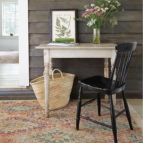 Miniatura 2 de Dash & Albert Brimfield Alfombra de yute tejida a mano, 2.5 x 8 pies, multicolor