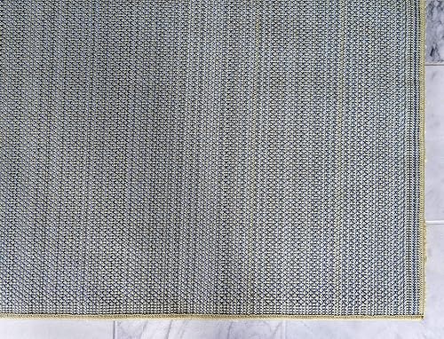 Miniatura 9 de Unique Loom Solo Collection - Alfombra Calabasas (5 pies 3 pulgadas x 7 pies 7 pulgadas, Rectangular, Verde Claro)