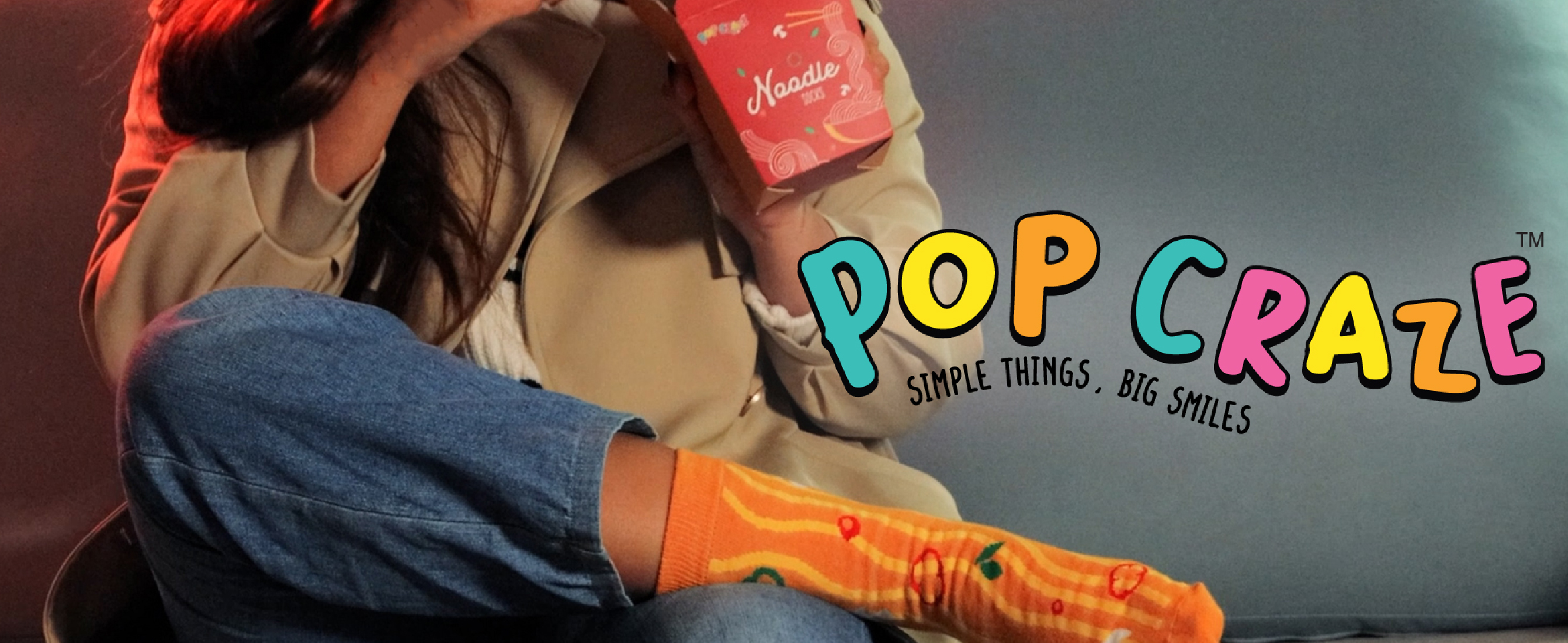 POPCRAZE Noodles/Ramen Socks 2 Pairs in Gift Box – One Size Fits Most – Novelty Socks Birthday Fathers Day Gift