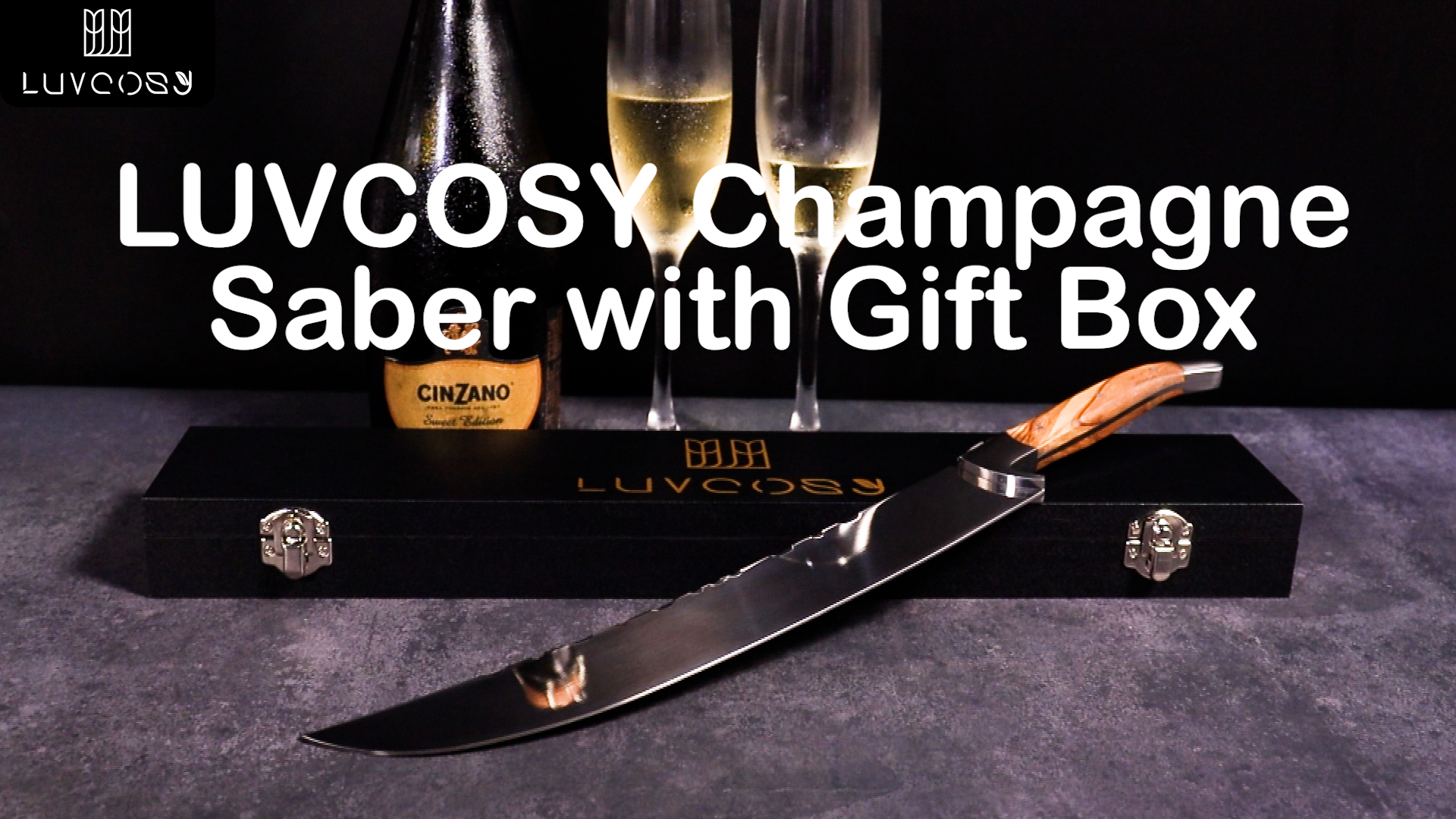 Amazon.com: LUVCOSY Champagne Saber with Gift Box, Laguiole Style