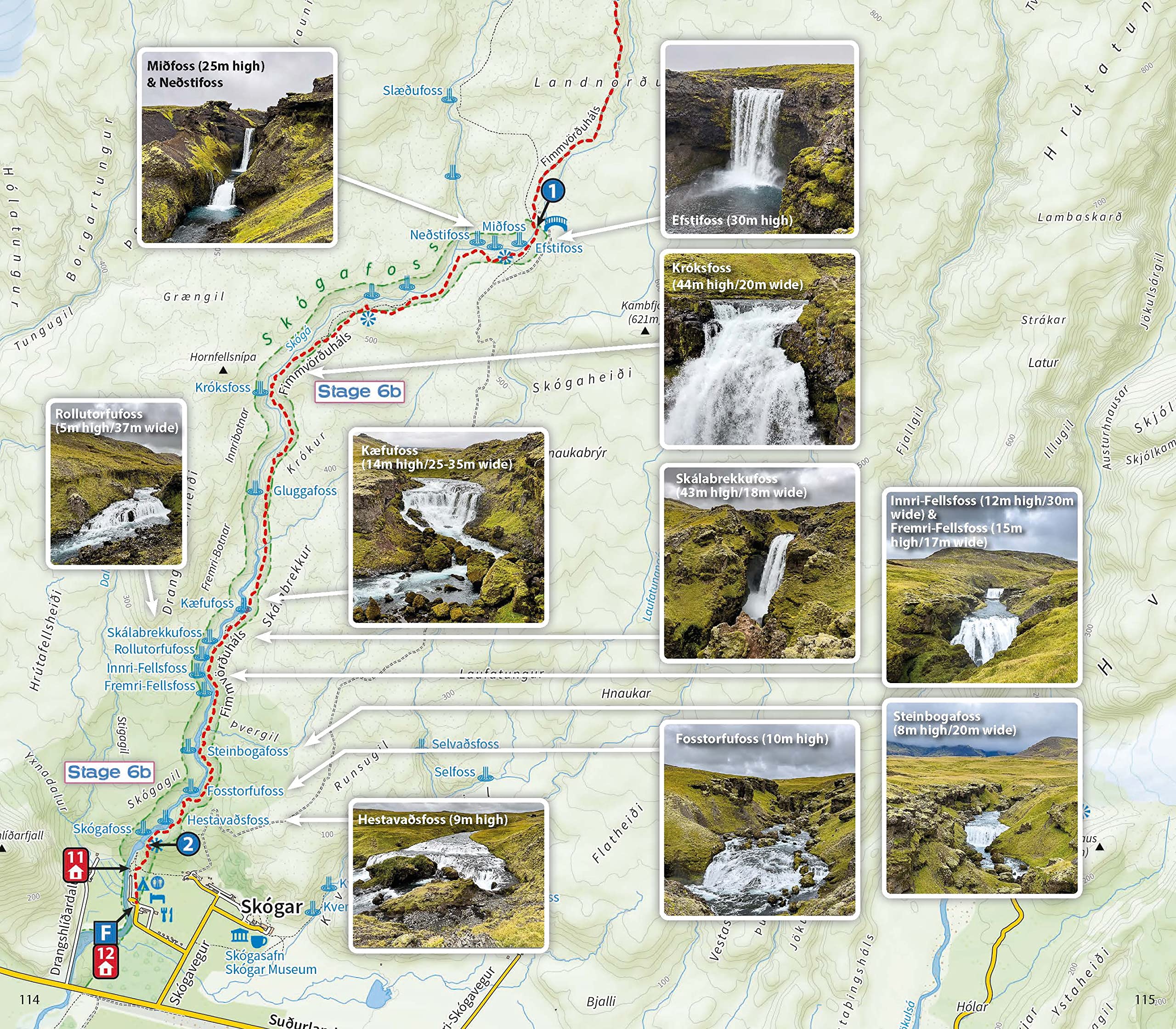 Trekking Iceland's Laugavegur Trail: Two-way Guide: 1:40k Mapping, 14 Differ (Knife Edge guidebooks)