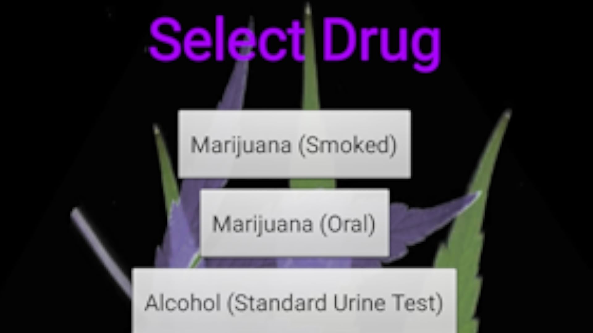 Drug Test Calculator Marijuana Pass Time Estimator App on Amazon Appstore