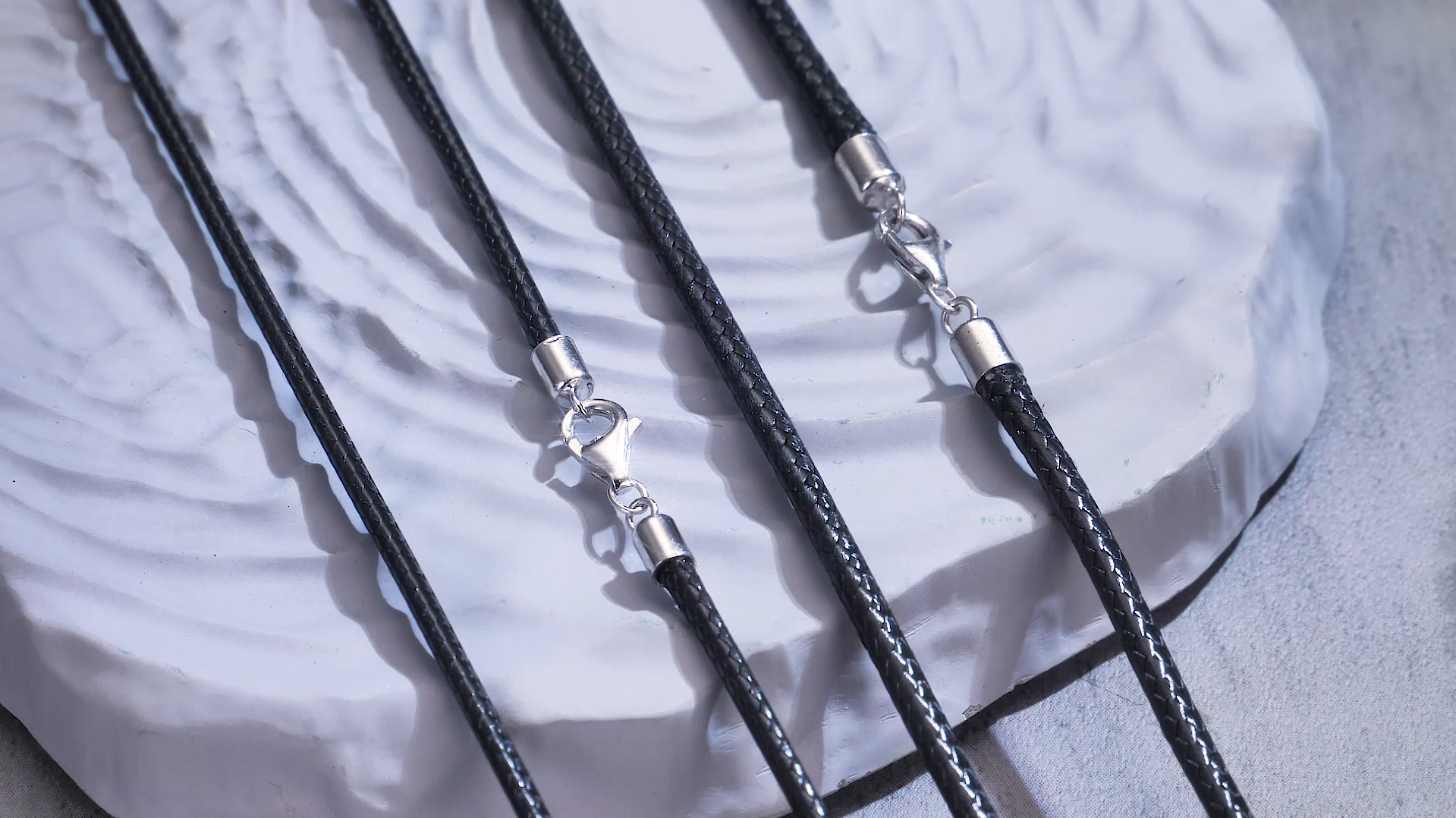 YDHfdc Lot De 3 Cordon Pour Colliers De 3 Mm En Cuir Pour Homme Et Femme 40/ 45/50 Cm, Cordon Noir Pour Pendentifs