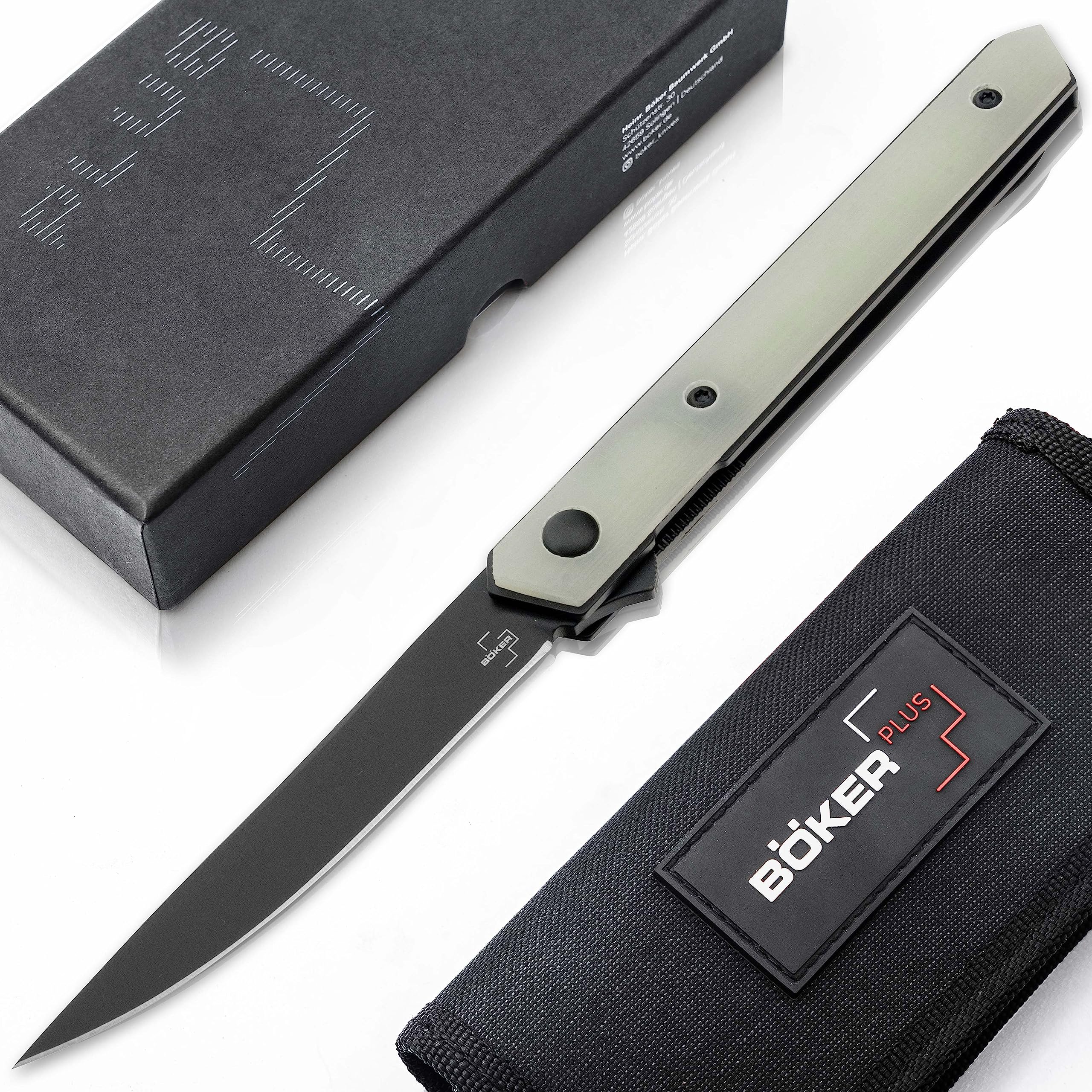 Kwaiken Air Mini Böker Plus couteau de poche pliant Black Jade pour le quotidien