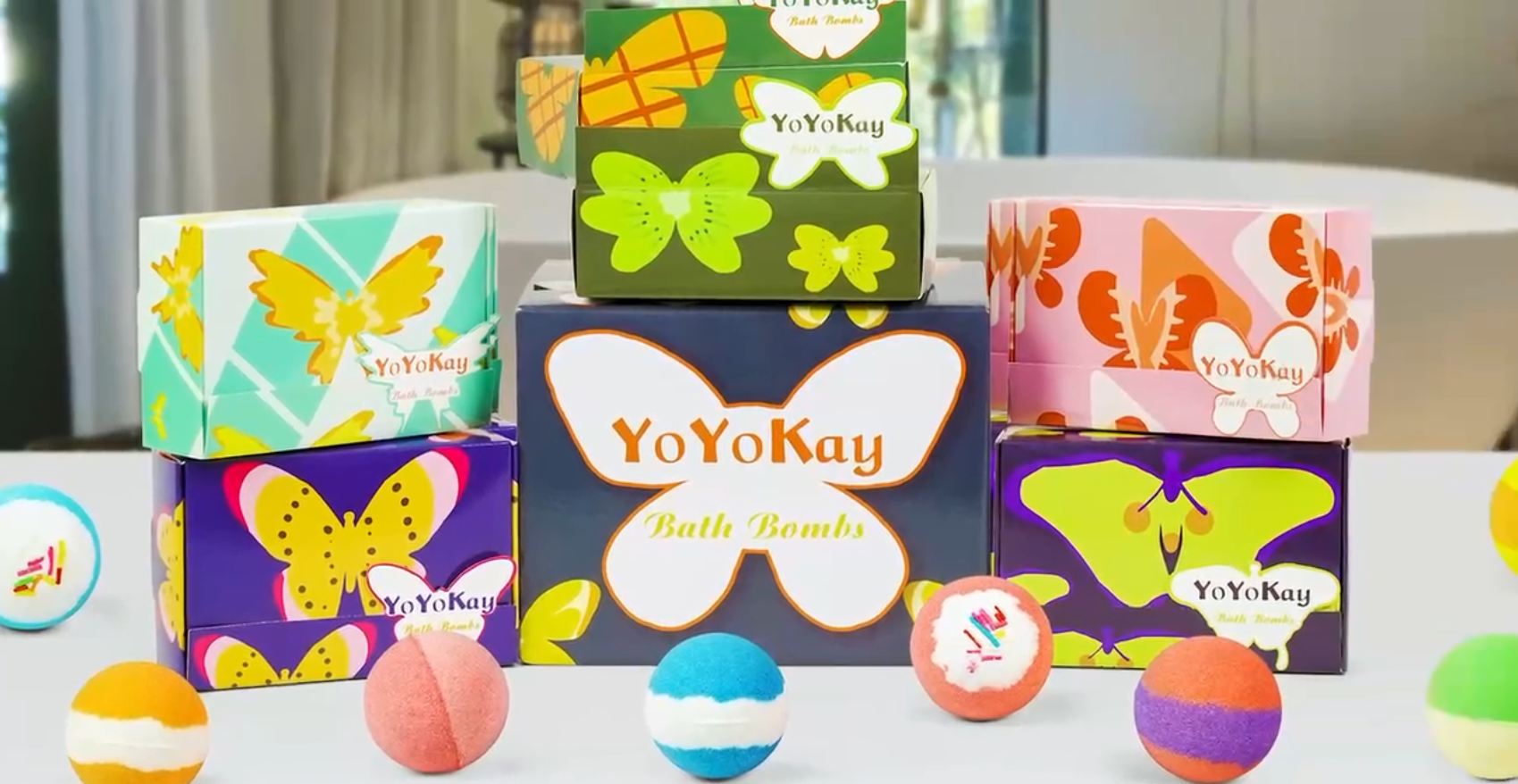 YoYokay Bath Bombs Gift Set - 36 Organic Bath Bombs with All