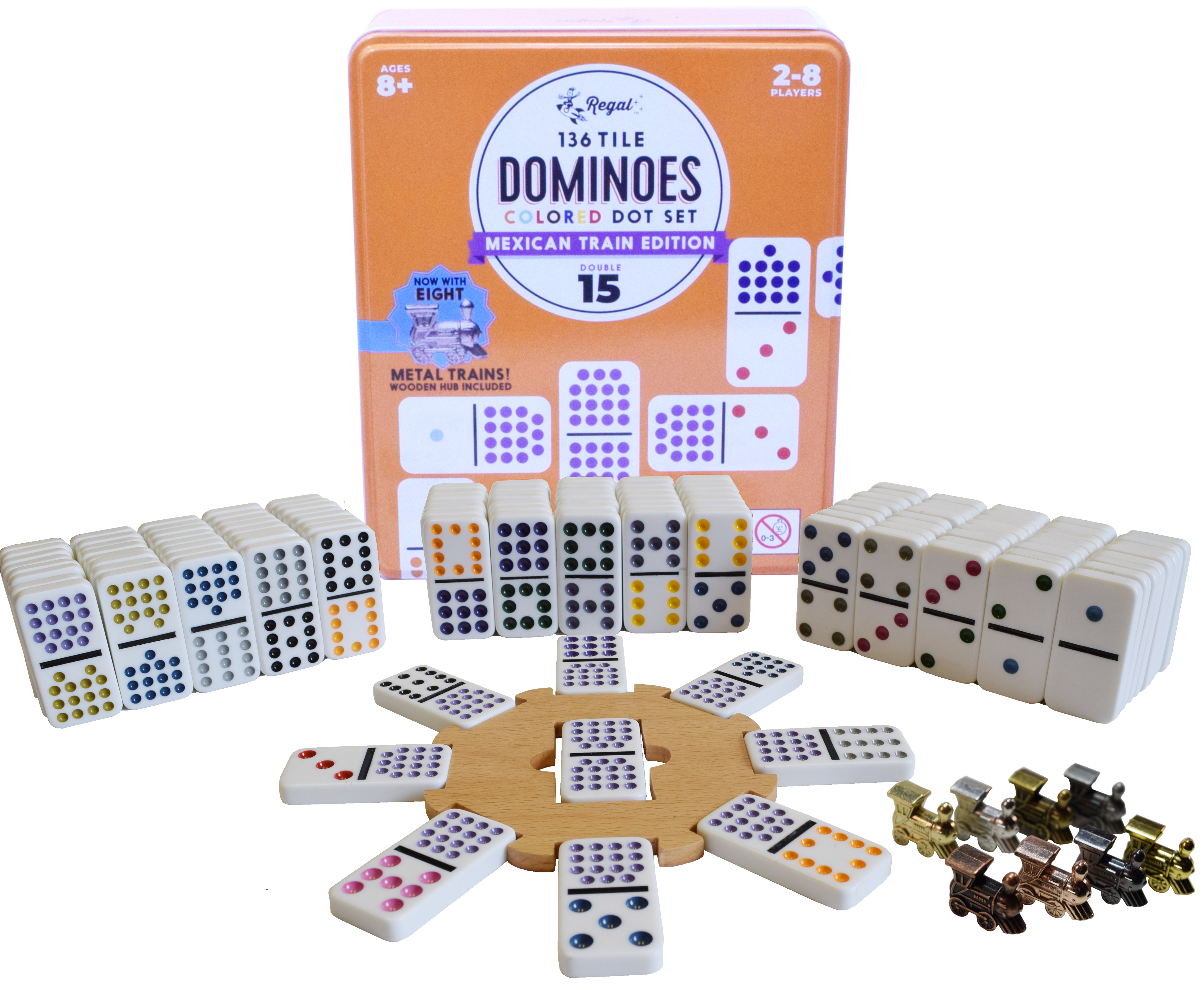 Amazon.com: Regal Games Mexican Train Double 12 Dominoes Set