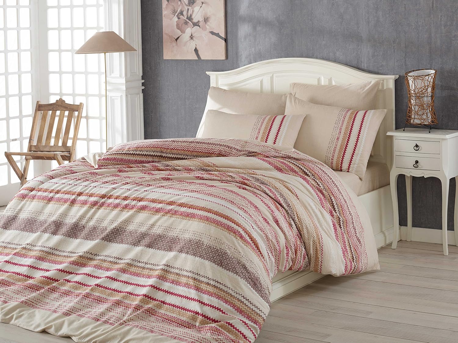 Luxury Bedding Set with Fitted Sheet [King Size] 100 Turkish Cotton