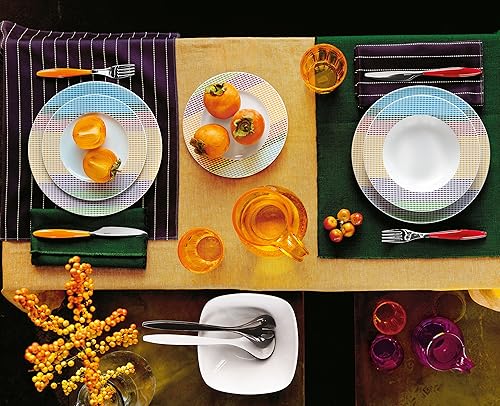 Miniatura 5 de Guzzini Feeling - Juego de cubiertos de 24 piezas, color rojo transparente