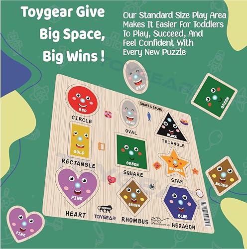 Image of Eco Friendly Materials Wooden Learning Toys Puzzle for Brain Training /jorky Cutting Puzzle for Home /School /Non-Toxic /Education Memory Games for Baby Boy and Girl (JKMSHAPE)