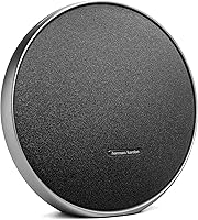Harman Kardon Onyx Studio 9 Portable Bluetooth Speaker: 8Hr Battery, Self-Tuning, USB Charging, Auracast Multi-Speaker Pairing - Black