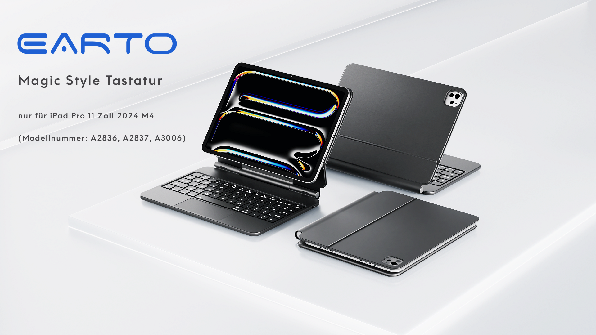 Earto Magic Keyboard Nur für iPad Pro 11 M4 2024 | Freischwebendes