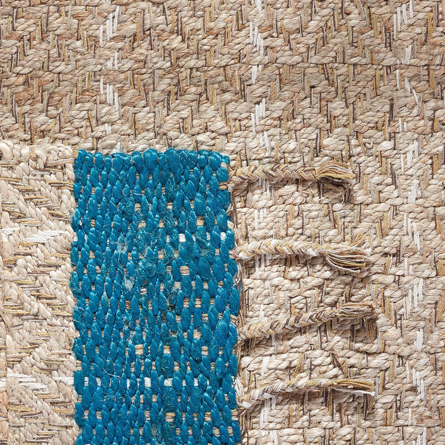 Ivory Cotton Flatweave Handmade Reversible Rug 5' x 8'